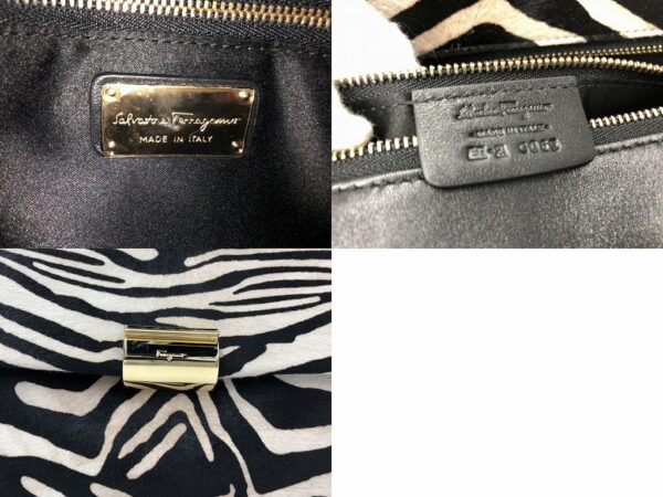 had205549372 8 Salvatore Ferragamo Harako Handbag Monotone Zebra Pattern