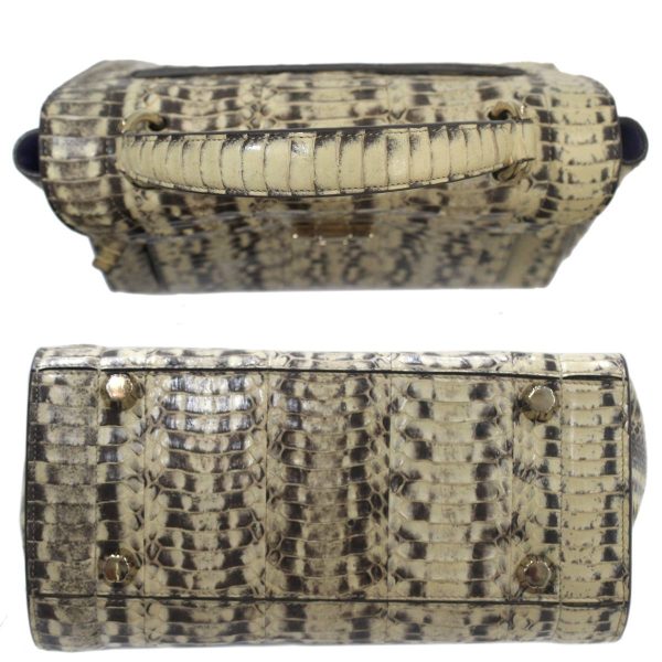 ho240701a07 4 Ferragamo Gancini 2Way Handbag Shoulder Bag Snake Pattern