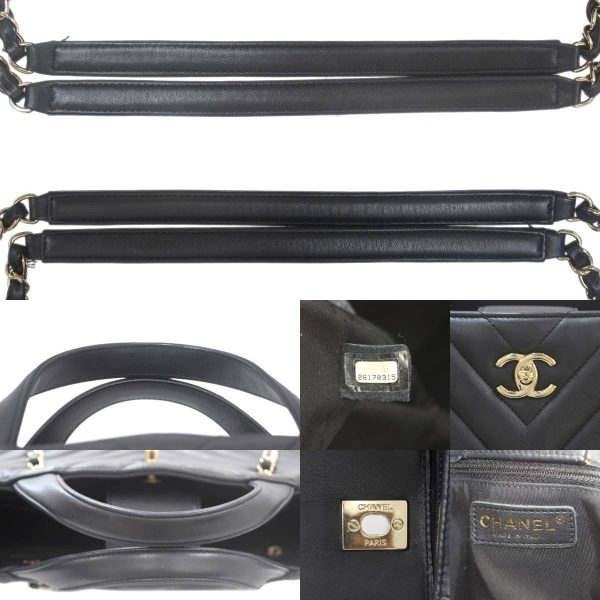 ho240701osd02 9 Chanel V Stitch 2WAY Tote Bag Black