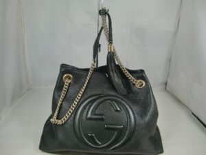 hod205555603 1 Gucci Outlet Micro Guccissima Leather Shoulder Bags Black