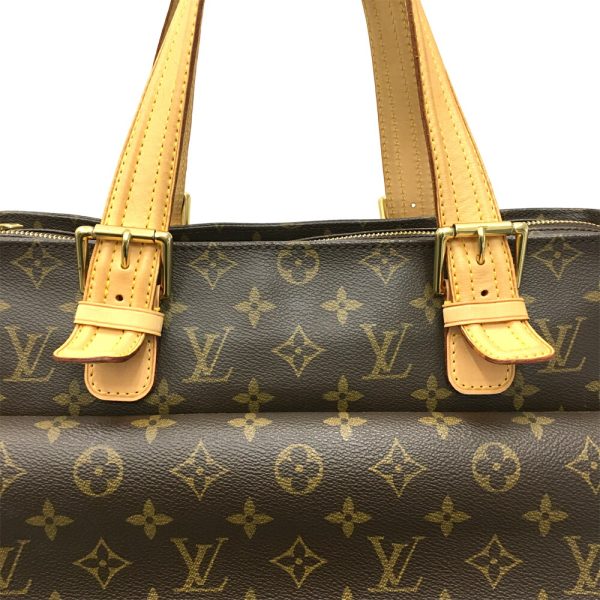 i 23 373 11 Louis Vuitton Multiplicity Tote Bag Monogram Brown Red