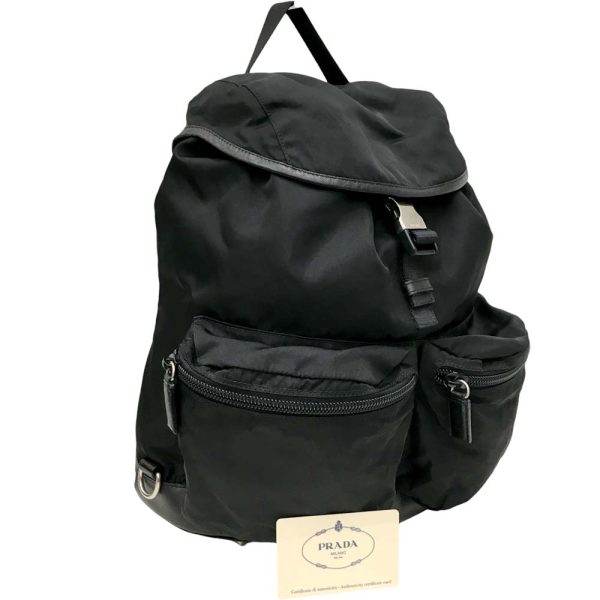 i22 1346 1 Prada Pocono Backpack Nylon Black