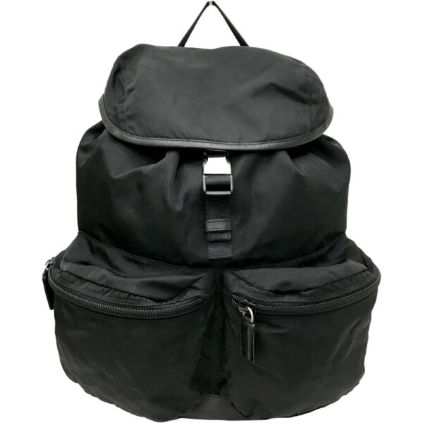 i22 1346 2 Prada Pocono Backpack Nylon Black