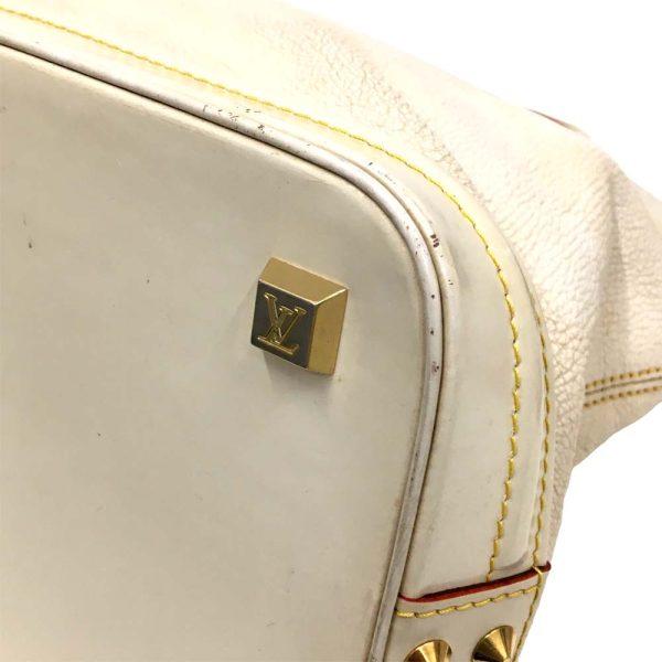 i22 1366 11 Louis Vuitton Lockit MM Tote Bag Suhari White