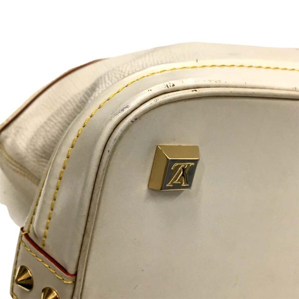 i22 1366 12 Louis Vuitton Lockit MM Tote Bag Suhari White