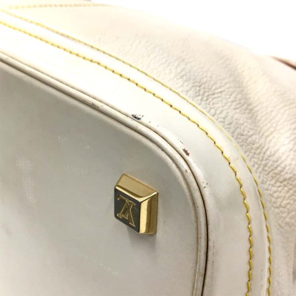 i22 1366 13 Louis Vuitton Lockit MM Tote Bag Suhari White