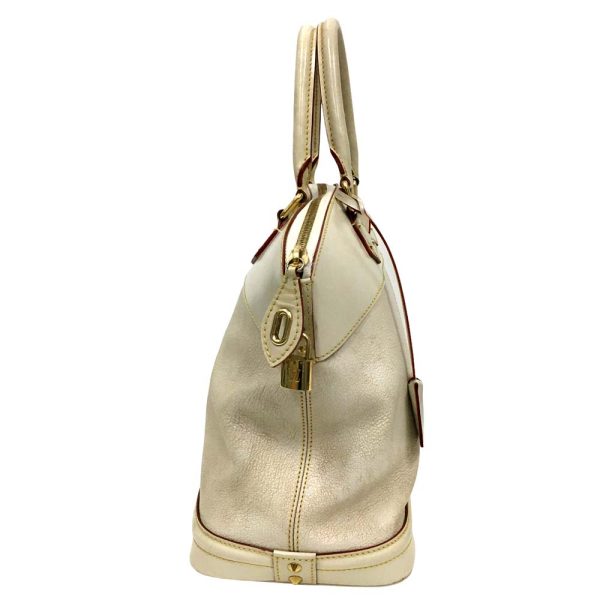 i22 1366 2 Louis Vuitton Lockit MM Tote Bag Suhari White