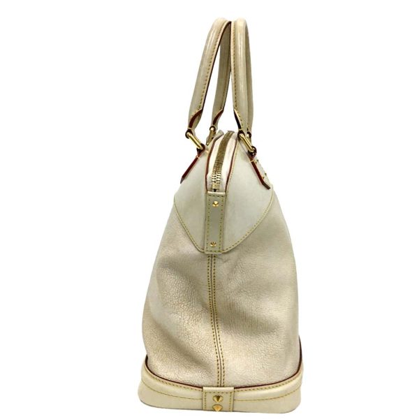 i22 1366 4 Louis Vuitton Lockit MM Tote Bag Suhari White