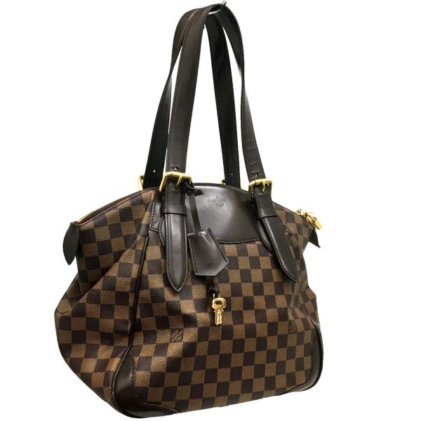 i22 1670 1 Louis Vuitton Verona MM Handbag Damier Ebene Brown