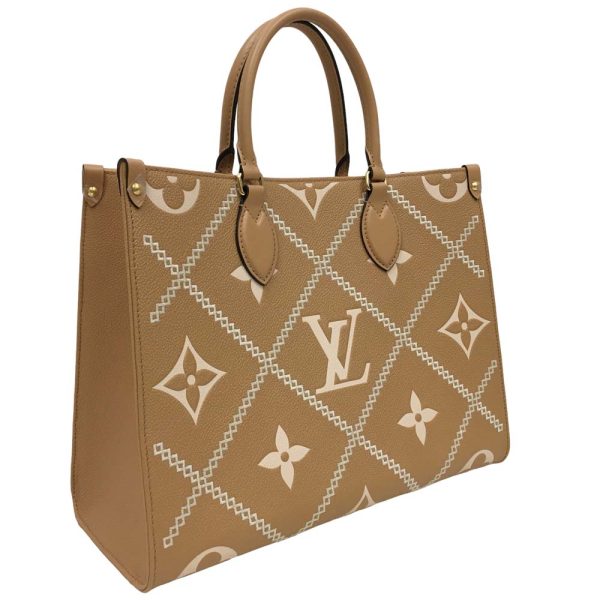 i22 1765 1 Louis Vuitton On the Go MM 2WAY Bag Broderie Beige