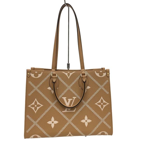 i22 1765 3 Louis Vuitton On the Go MM 2WAY Bag Broderie Beige