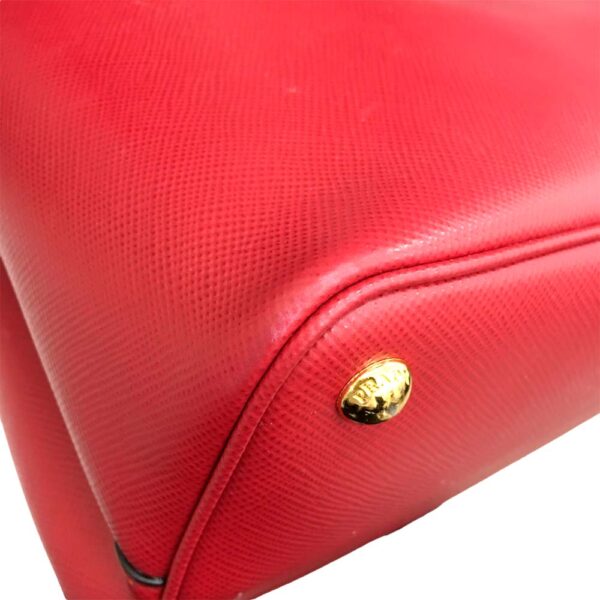 i22 487 1 10 Prada Saffiano Cuir 2WAY Bag Calf Red