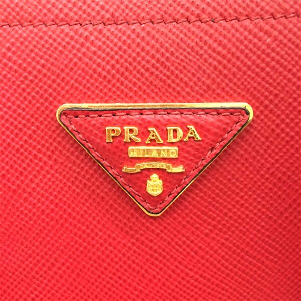 i22 487 1 11 Prada Saffiano Cuir 2WAY Bag Calf Red