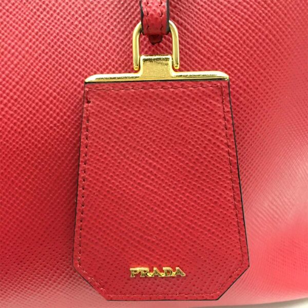 i22 487 1 12 Prada Saffiano Cuir 2WAY Bag Calf Red