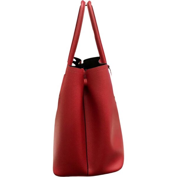 i22 487 1 3 Prada Saffiano Cuir 2WAY Bag Calf Red