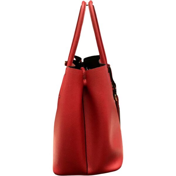 i22 487 1 5 Prada Saffiano Cuir 2WAY Bag Calf Red