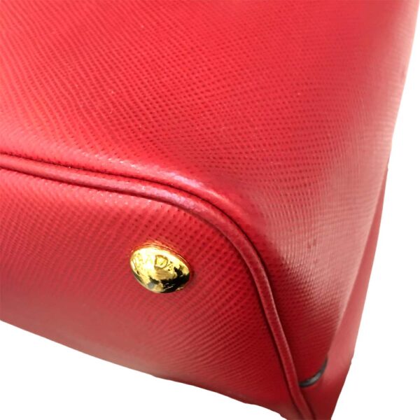 i22 487 1 9 Prada Saffiano Cuir 2WAY Bag Calf Red