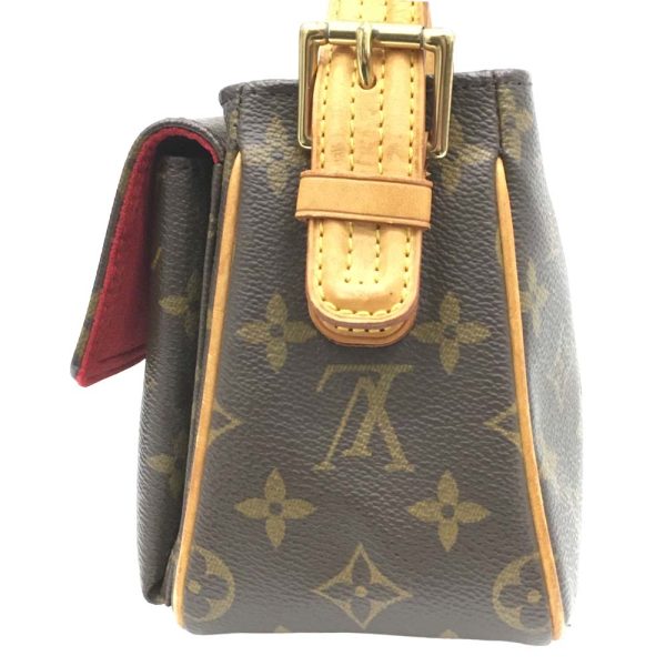 i23 392 5 Louis Vuitton Vivacite MM Shoulder Bag Monogram Red