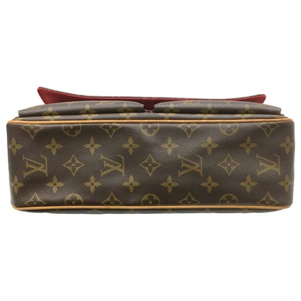 i23 392 6 Louis Vuitton Vivacite MM Shoulder Bag Monogram Red