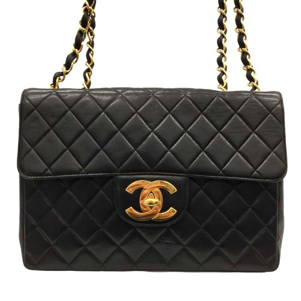 i23 491 6 Chanel Matelasse Chain Shoulder Bag Lambskin Black