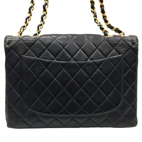 i23 491 9 Chanel Matelasse Chain Shoulder Bag Lambskin Black