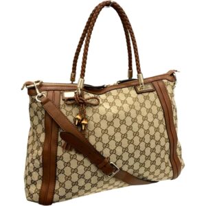 i24 1061 20 Gucci Bamboo Leather Handbag