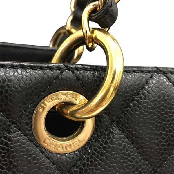 i24 1089 13 Chanel GST Tote Bag Caviar Skin Black