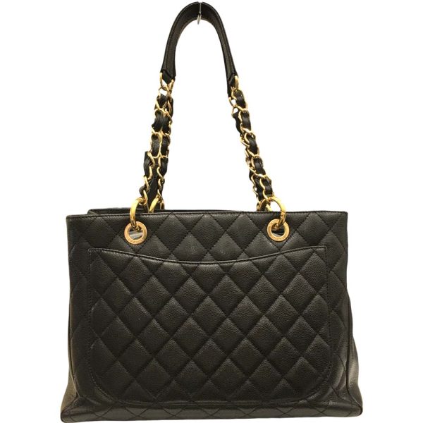 i24 1089 5 Chanel GST Tote Bag Caviar Skin Black