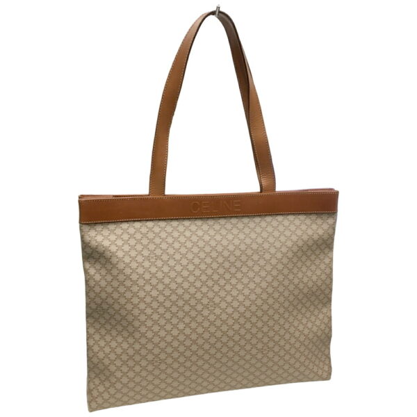 i24 119 1 Celine Macadam Tote Bag Beige Brown