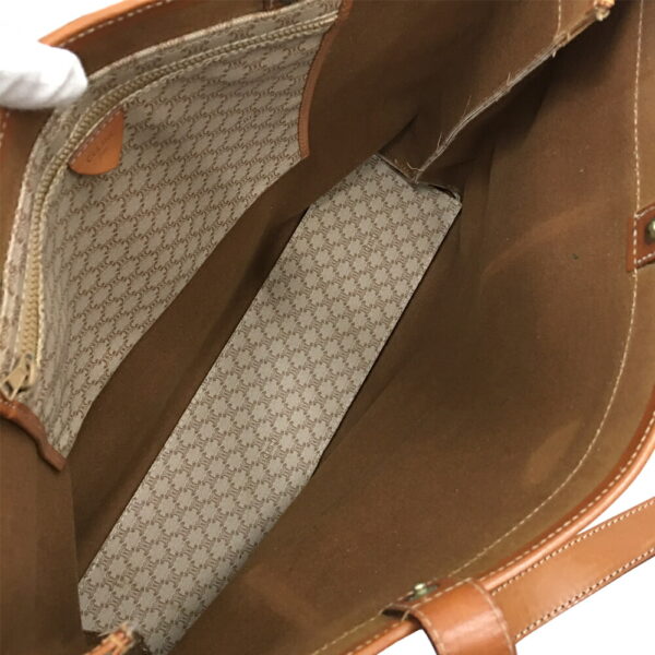 i24 119 15 Celine Macadam Tote Bag Beige Brown