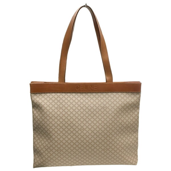 i24 119 2 Celine Macadam Tote Bag Beige Brown