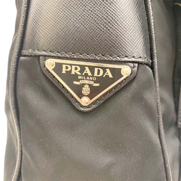 i24 1298 15 Prada One Shoulder Bag Nylon Black