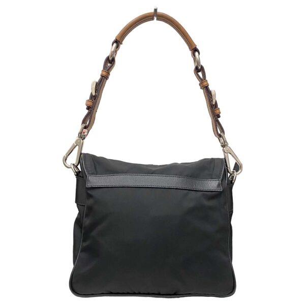 i24 1298 4 Prada One Shoulder Bag Nylon Black