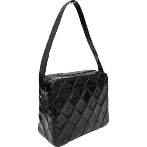 i24 1379 1 Chanel Black Lambskin Quilted Medium Boy Bag