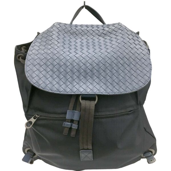 i24 262 2 Bottega Veneta Intrecciato Backpack Rucksack Blue