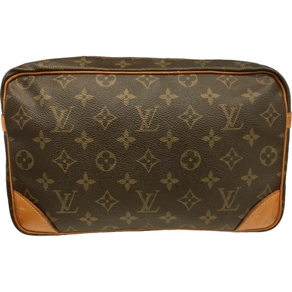 i24 340 3 Louis Vuitton Compiègne 28 Clutch Bag Monogram Brown