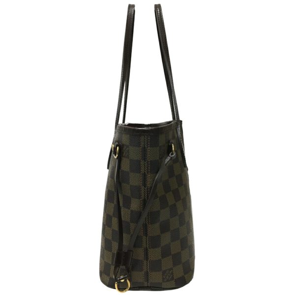 i24 655 5 Louis Vuitton Neverfull PM Tote Bag Damier Ebene Brown