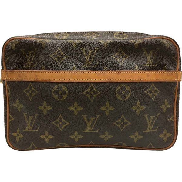 i24 704 2 Louis Vuitton Compiègne 23 Clutch Bag Monogram Brown