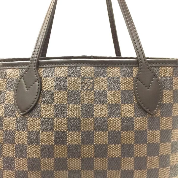 i24 784 15 Louis Vuitton Neverfull PM Damier Ebene Tote Bag Brown