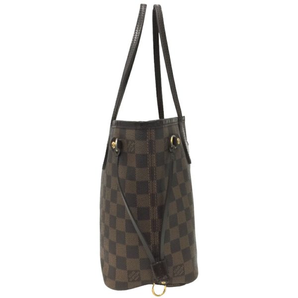 i24 784 5 Louis Vuitton Neverfull PM Damier Ebene Tote Bag Brown