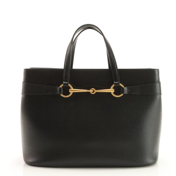 img 01675656 Gucci Horsebit Tote Bag Hand Shoulder Black