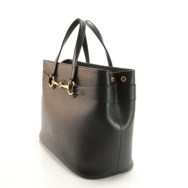 img 01675658 Gucci Horsebit Tote Bag Hand Shoulder Black