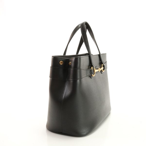 img 01675659 Gucci Horsebit Tote Bag Hand Shoulder Black