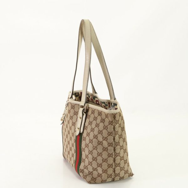 img 01689777 Gucci GG Sherry Line Tote Bag Charm Shoulder Bag