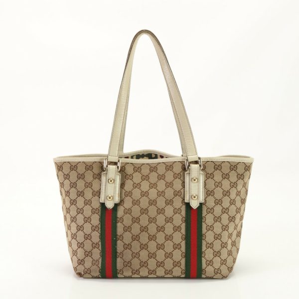 img 01689779 Gucci GG Sherry Line Tote Bag Charm Shoulder Bag