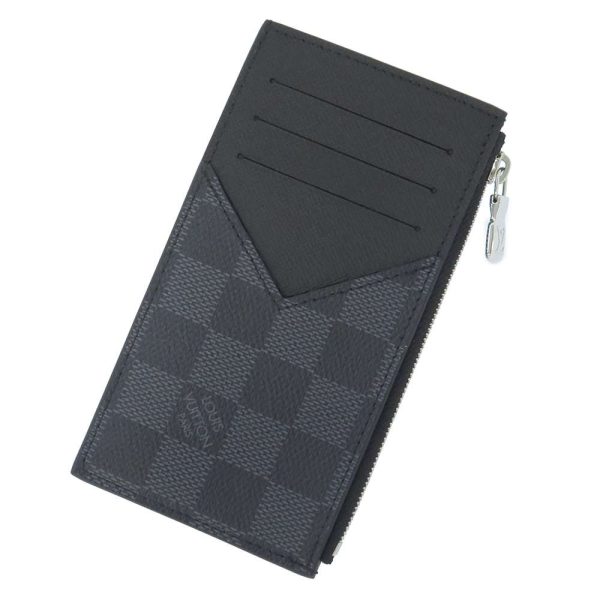 img 0264 Louis Vuitton Coin Card Holder Coin Case Damier Graphite Black