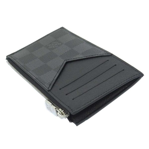 img 0265 Louis Vuitton Coin Card Holder Coin Case Damier Graphite Black