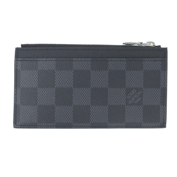 img 0266 Louis Vuitton Coin Card Holder Coin Case Damier Graphite Black