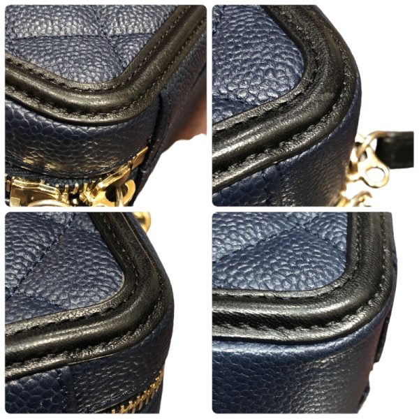 img 0891 CHANEL CC Filling Grease Small Vanity Bag A93342 Blue Caviar Skin Shoulder Bag