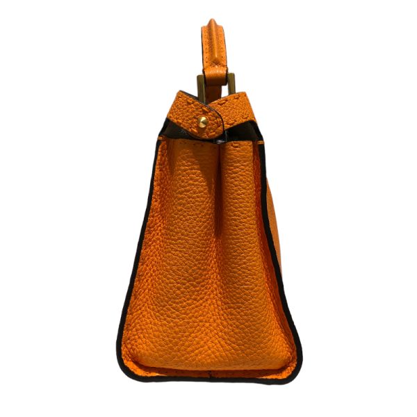 img 1121 FENDI Peekaboo Essential Selleria Orange Shoulder Bag